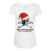 skull christmas Maternity Scoop Neck T-shirt