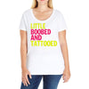 little boobed and tattoed Ladies Curvy T-Shirt