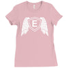 letter e with wings Ladies Fitted T-Shirt