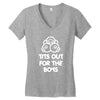 tits out for the boys Women's V-Neck T-Shirt