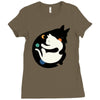 more hugs less fights Ladies Fitted T-Shirt