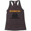 November Girl Hated By Many Racerback Tank