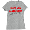 under new management just married mens black wedding present husband t Ladies Fitted T-Shirt