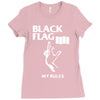 black flag Ladies Fitted T-Shirt