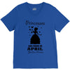 Princesses Are Born In April V-Neck Tee
