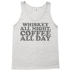 whiskey all night coffee all day Tank Top