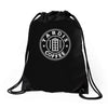 time travel coffee Drawstring Bags