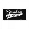 sunday funday (white) License Plate