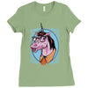 unicorn nerd graphic Ladies Fitted T-Shirt