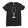 glasses wine Ladies Fitted T-Shirt
