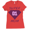 super mom 01 Ladies Fitted T-Shirt