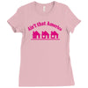 tribut t shirt john mellencamp   kleine rosa h&auml;user Ladies Fitted T-Shirt