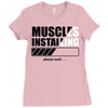 muscles installing Ladies Fitted T-Shirt