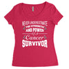 never underestimate the strength and power of a cancer survivor Women's Triblend Scoop T-shirt