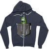 i'm in a pocket Zipper Hoodie