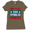 star spangled hammered Ladies Fitted T-Shirt