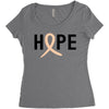 Hope Uterine Cancer Awareness Women's Triblend Scoop T-shirt