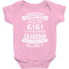 Super Cool Gigi Of A Freaking Awesome Grandson Baby Onesie