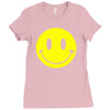 smiley face mens Ladies Fitted T-Shirt