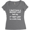 fucket list Women's Triblend Scoop T-shirt