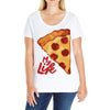 pizza my life Ladies Curvy T-Shirt