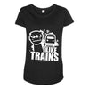 i like trains Maternity Scoop Neck T-shirt