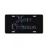 merry christmas colorful glitter License Plate