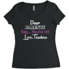 Dear Parents Tag You're It Love Teachers Women's Women's Triblend Scoop T-shirt