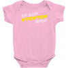 eat, sleep, pewpew, repeat Baby Bodysuit