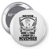 Never Underestimate Dog Rescuer Who Was Born November Pin-back button