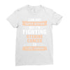 I am Not Super Woman But I'm Fighting Uterine Cancer So Close Enough Ladies Fitted T-Shirt