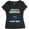 sarcastic comment loading Women's Triblend Scoop T-shirt