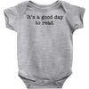 it's a good day to read text Baby Bodysuit