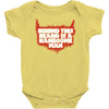 behind beard is a handsome man Baby Onesie