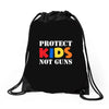 protect kids not guns Drawstring Bags
