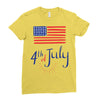 july 4th Ladies Fitted T-Shirt