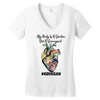 my body is a garden, not a graveyard Women's V-Neck T-Shirt