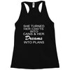 dreams into plans journal Racerback Tank