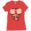 ripped muscles, six pack, Ladies Fitted T-Shirt