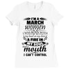 I Am A March Women Ladies Fitted T-Shirt