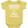 warning does not play well with others Baby Onesie