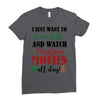 i just want to bake stuff and watch christmas movies all day Ladies Fitted T-Shirt