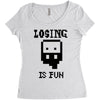 losing is fun! Women's Triblend Scoop T-shirt