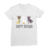 happy meowr Ladies Fitted T-Shirt