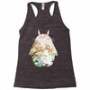 Totoro With Japanese Landscape Racerback Tank
