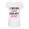 i wear pink for my aunt breast cancer Maternity Scoop Neck T-shirt
