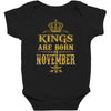 kings are born  november Baby Bodysuit