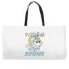 unicorns are born in august cute unicorn Weekender Totes