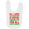 all i want for christmas Baby Bibs