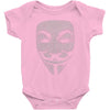 v for vendetta mask guy fawkes cool girls womens cotton t shirt dw01 Baby Bodysuit